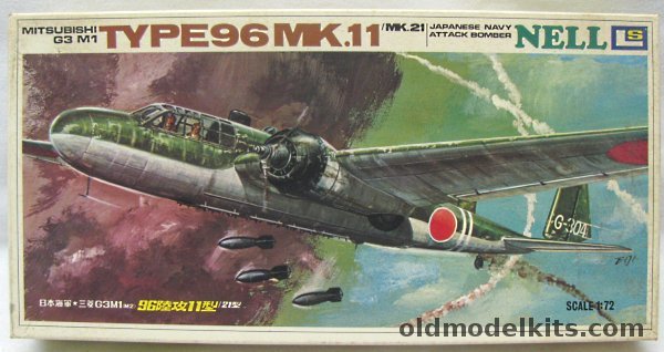 LS 1/72 TWO Mitsubishi Nell G3 M1 Type 96 Mk11 or 21 - Kisarazu Air Corps / Kanoya Air Corps / Mihoro Air Corps, 159-300 plastic model kit